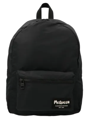Alexander McQueen Metropolitan Logo Patch Backpack