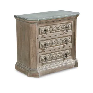 Arch Salvage Gabriel Bedside Chest - Brown, Grey