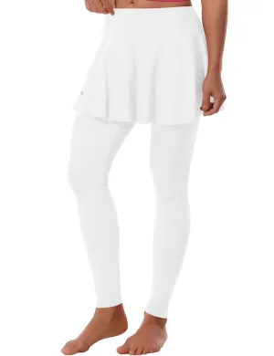 Athletic Tennis Golf Skort with Pocket Shorts white_Running