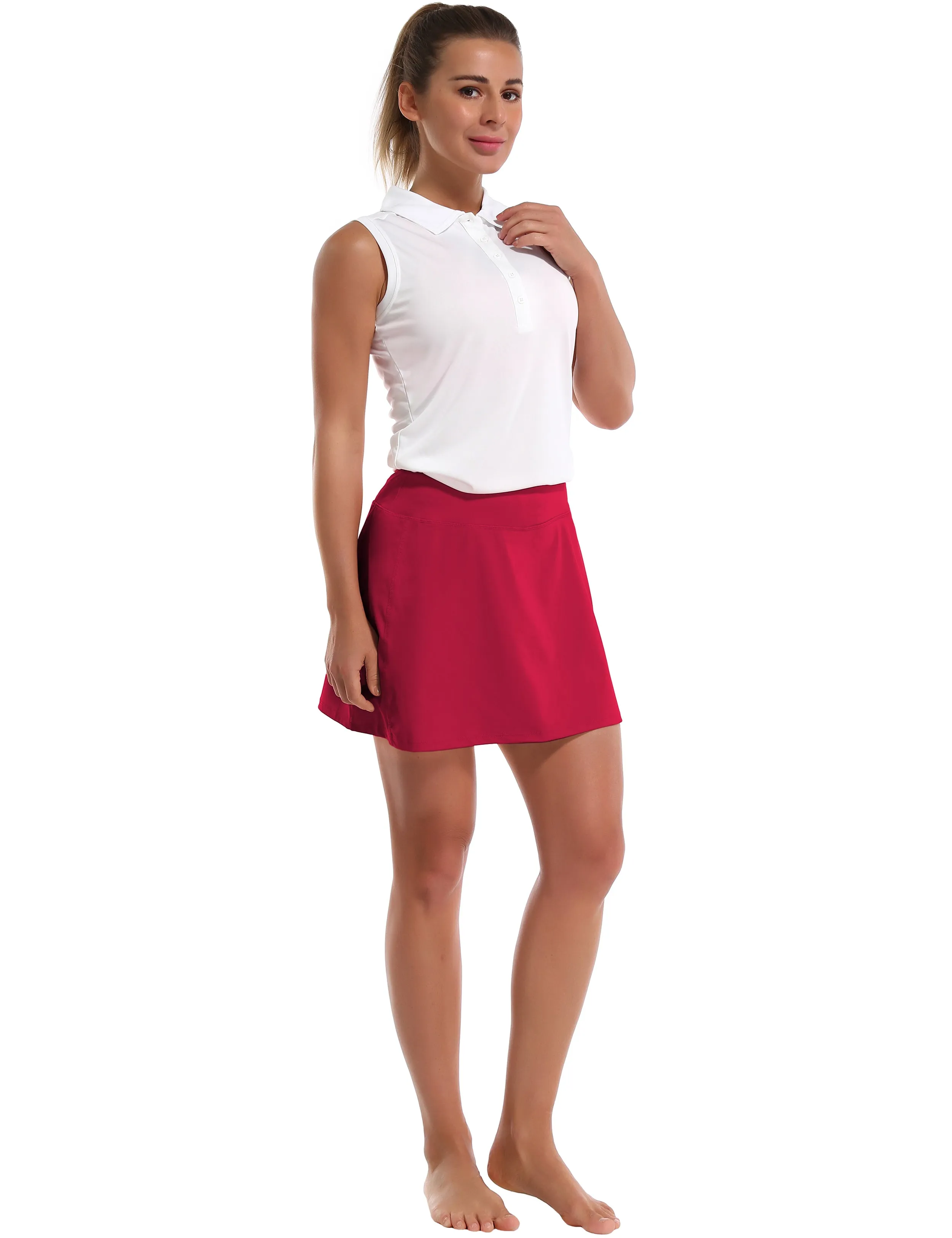 Athletic Tennis Golf Skort with Pockets Shorts rosecoral_Pilates