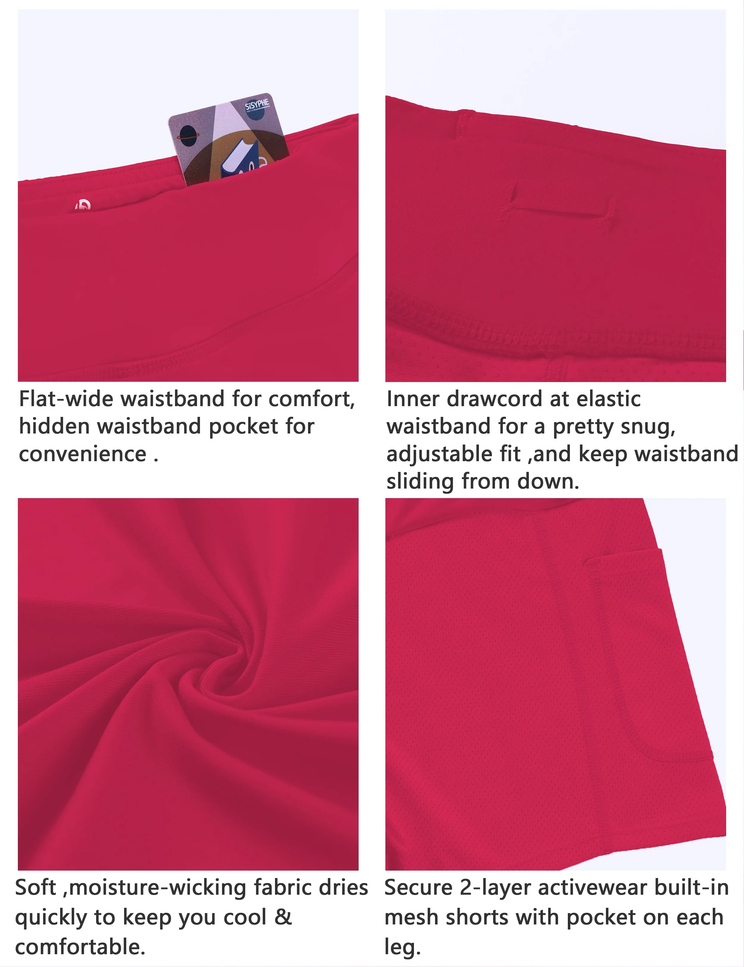 Athletic Tennis Golf Skort with Pockets Shorts rosecoral_Pilates