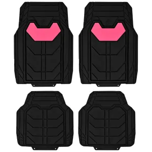 Bold Geometric Car Floor Mats - Full Set Pink