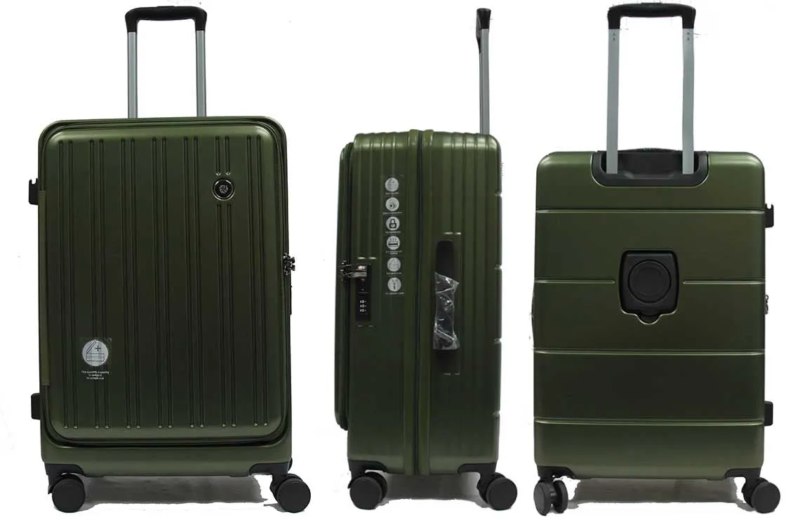 Cavernous ABS Expandable Anti-theft Luggage with Recessed TSA Lock