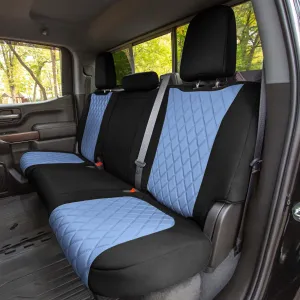 Chevrolet Silverado 1500 2500HD 3500HD RST | LTZ | HIGH COUNTRY  2019-2023 -  Rear Set Seat Covers - Blue Ultraflex Neoprene