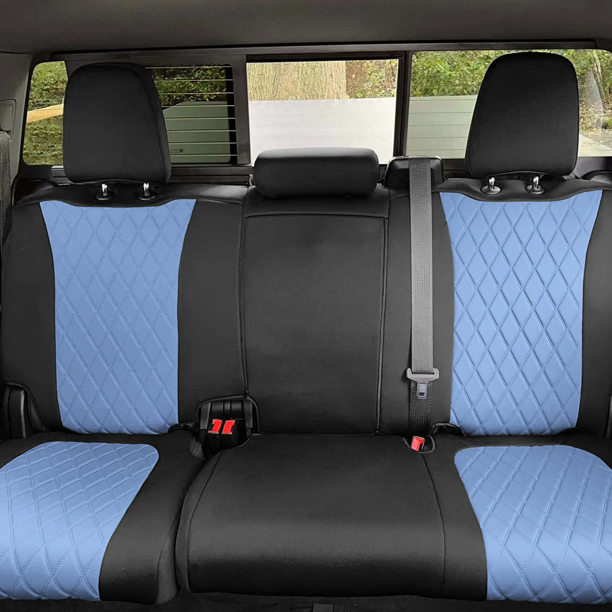 Chevrolet Silverado 1500 2500HD 3500HD RST | LTZ | HIGH COUNTRY  2019-2023 -  Rear Set Seat Covers - Blue Ultraflex Neoprene