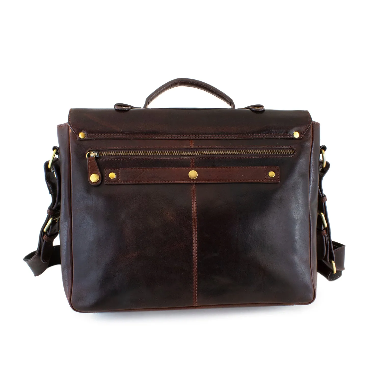 Cheyenne Hand-Stained Water Buffalo Dispatch Flap Brief