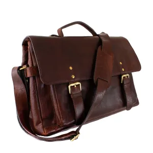 Cheyenne Hand-Stained Water Buffalo Dispatch Flap Brief