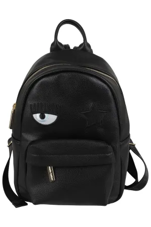 Chiara Ferragni Eyelike Embroidered Zipped Backpack