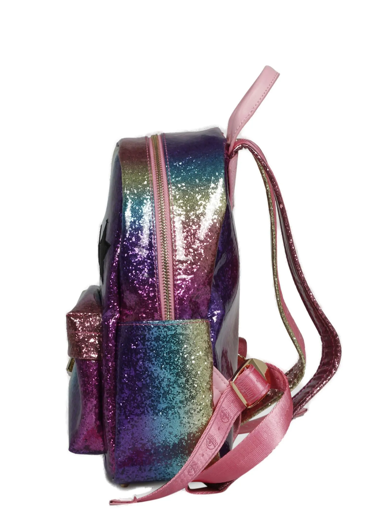 Chiara Ferragni Glitter-Embellished Zipped Backpack