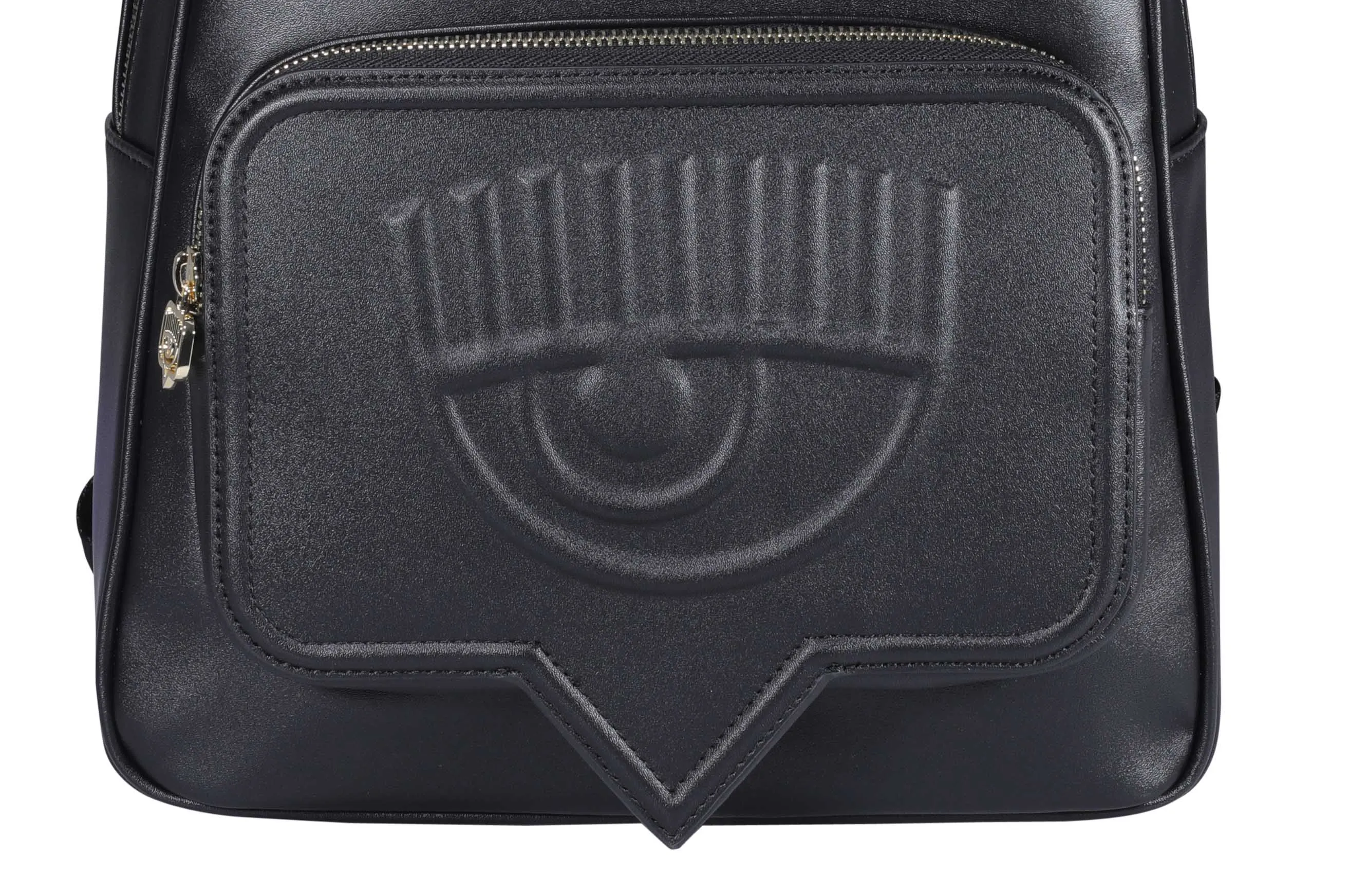 Chiara Ferragni Logo Embossed Zipped Backpack