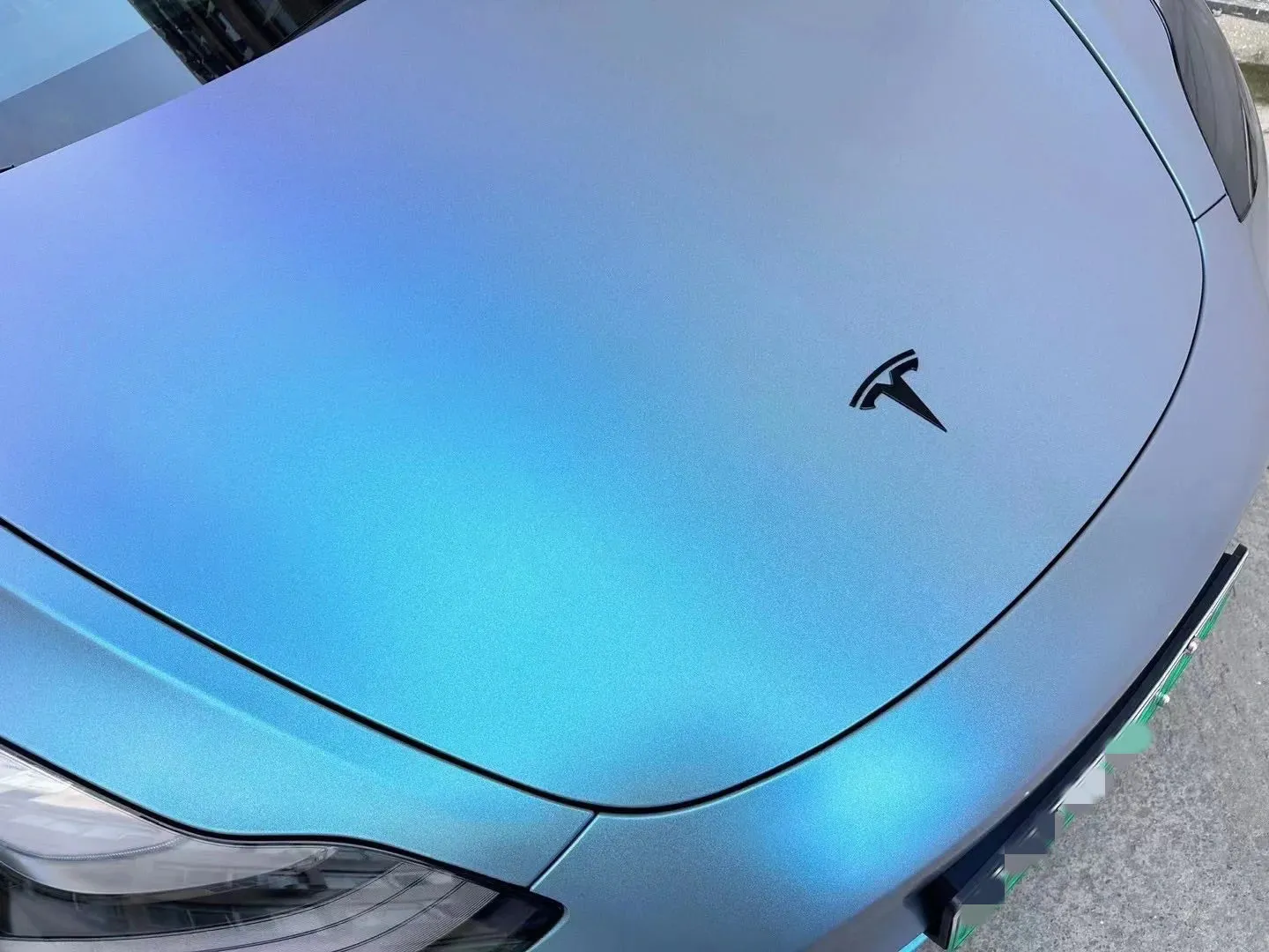Color Shift Glitter Blue Silver Vinyl Wrap