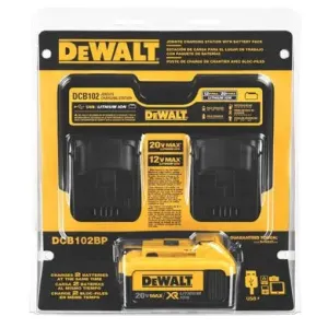 DEWALT DCB102BP-20V Max* Charging Station For Jobsite With 4Ah Battery Pack
