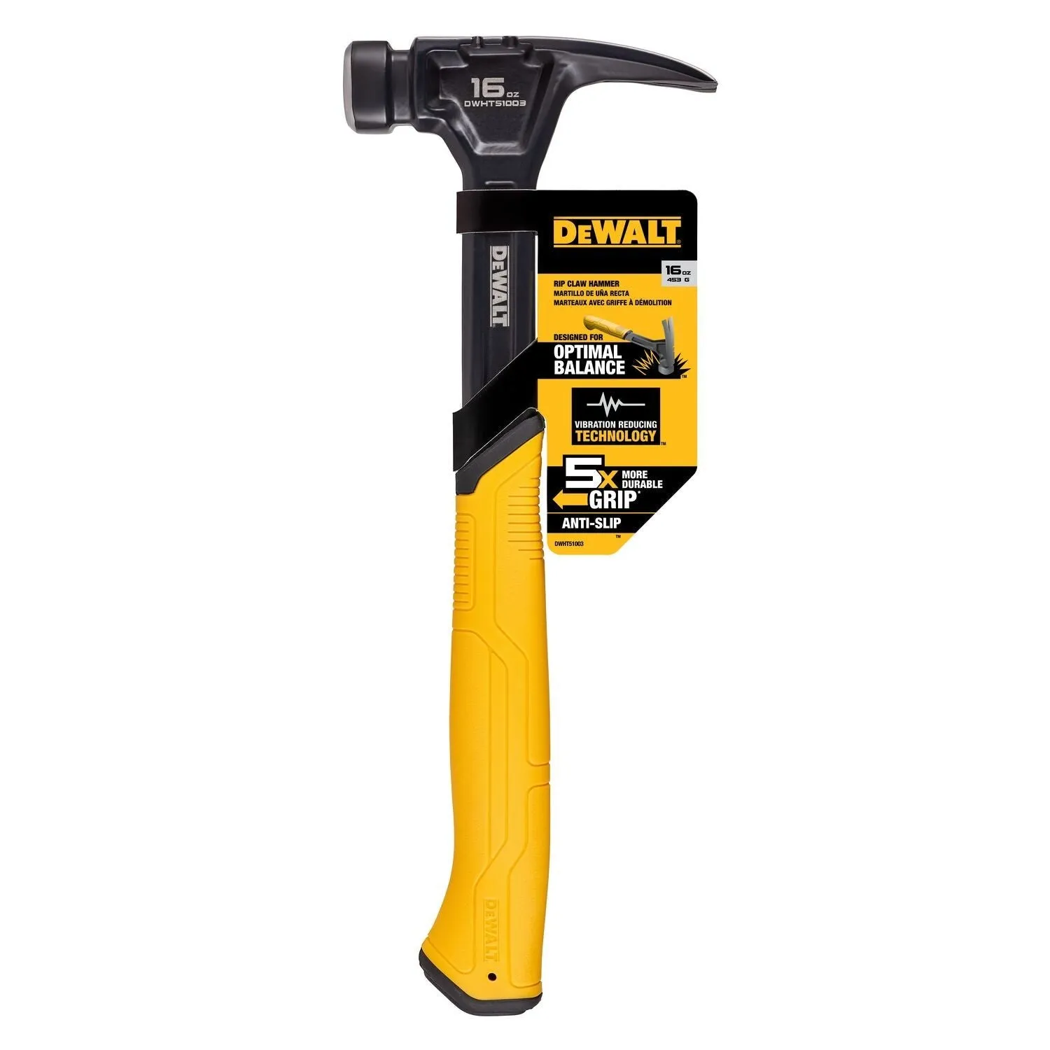 DEWALT DWHT51003-16Oz Rip Claw Nailing Ham