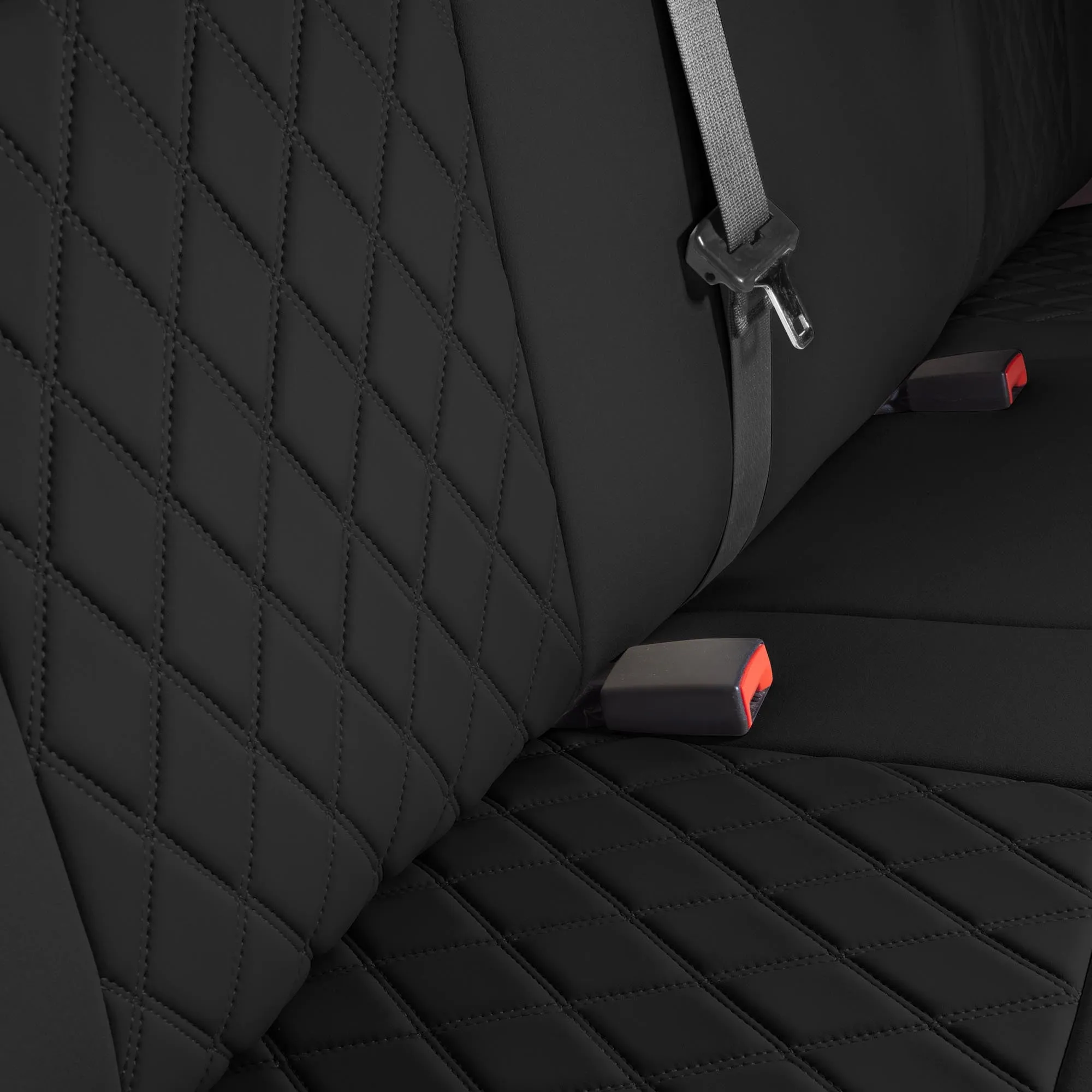 Dodge Ram 1500 2011-2018 & Ram 1500 Classic 2019-2025 Quad Cab - Rear Set Seat Covers - Black Ultraflex Neoprene