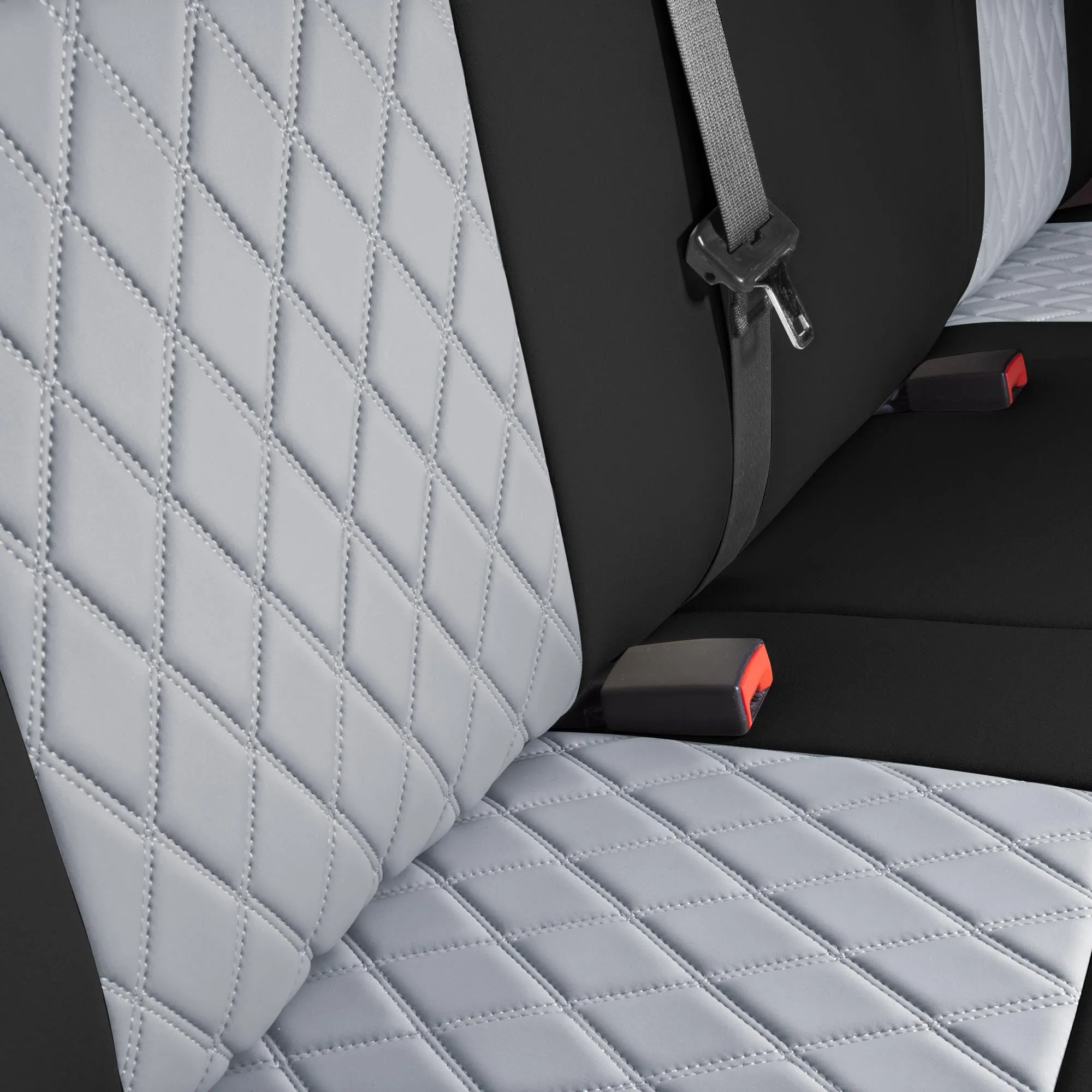 Dodge Ram 1500 2011-2018 & Ram 1500 Classic 2019-2025 Quad Cab - Rear Set Seat Covers - Gray Ultraflex Neoprene