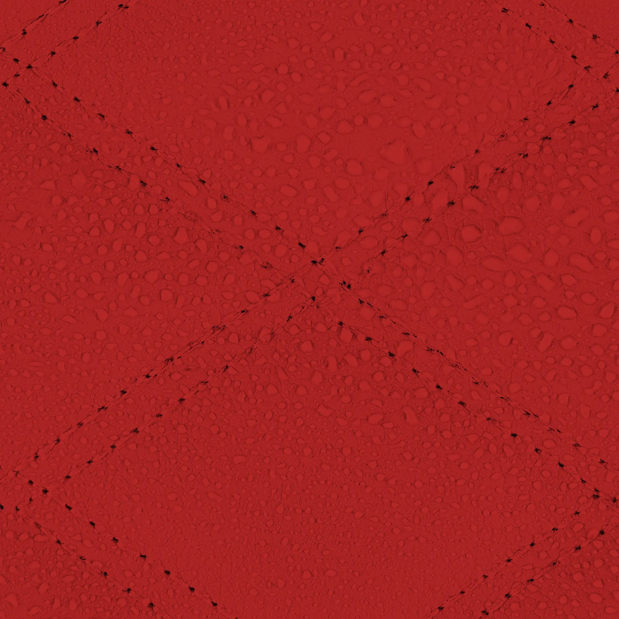 Faux Leather Seat Cushion Pad w/ Front Pocket - Front Set Red