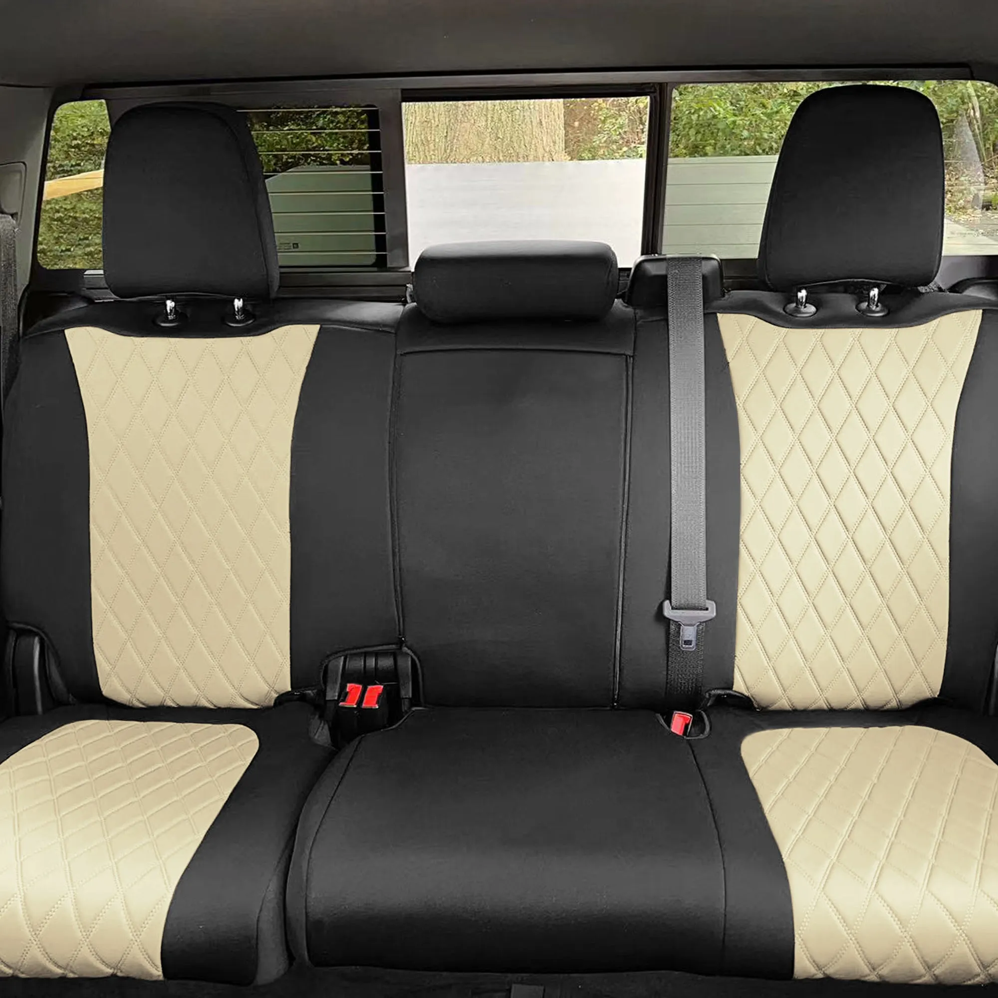 GMC Sierra 1500 2500HD 3500HD SLT | AT4 | DENALI 2019-2023 - Full Set Seat Covers - Beige Ultraflex Neoprene