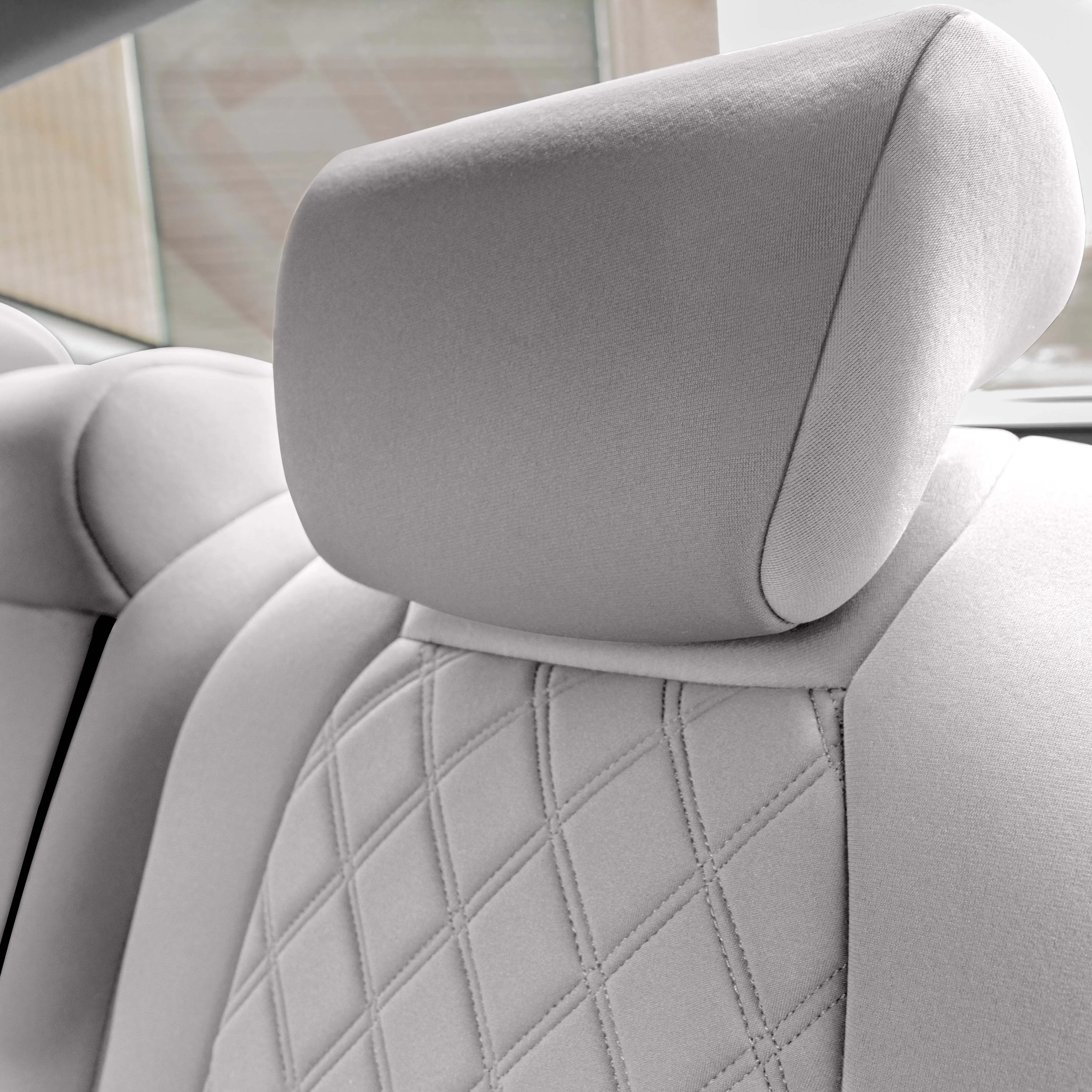 Honda Accord 2018 - 2022 Sport | Sport SE | EX| EX-L | Touring - Rear Set Seat Covers - Solid Gray Ultraflex Neoprene