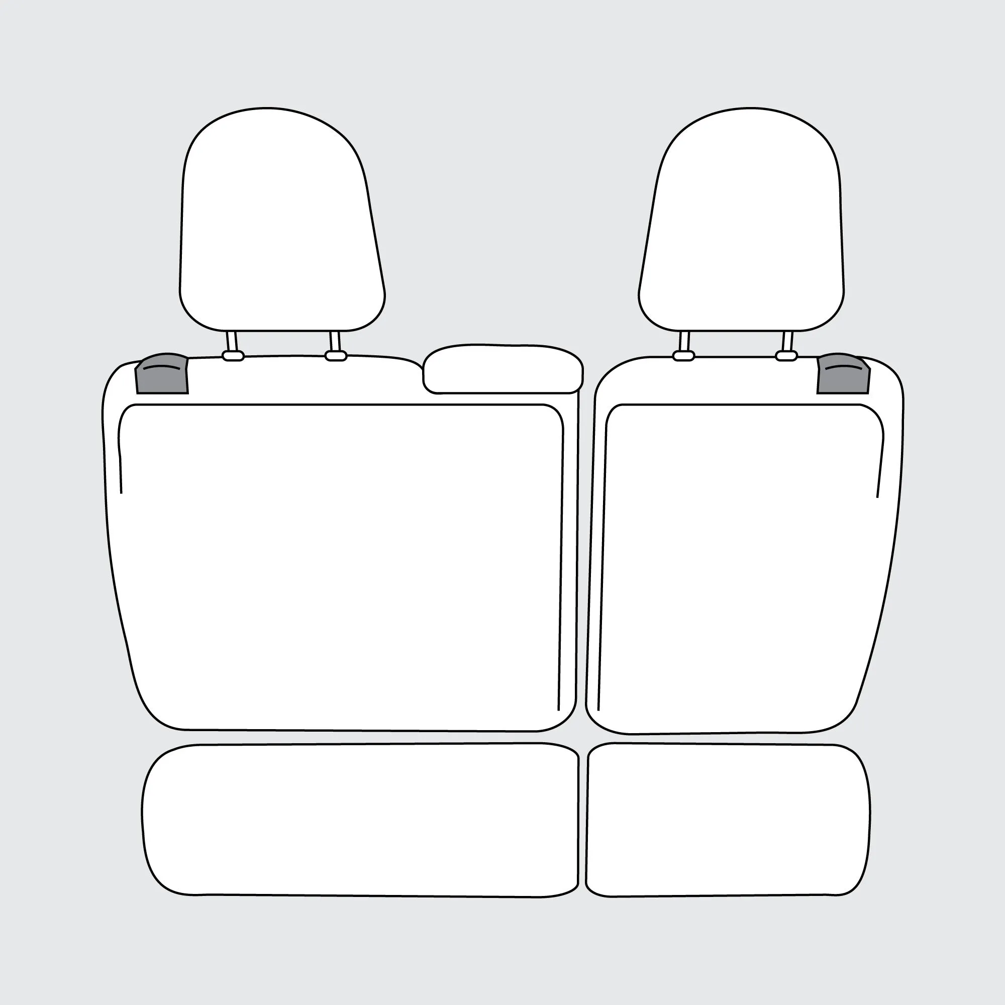 Honda Pilot 2016 - 2022 - 2nd Row Seat Covers - Blue Ultraflex Neoprene