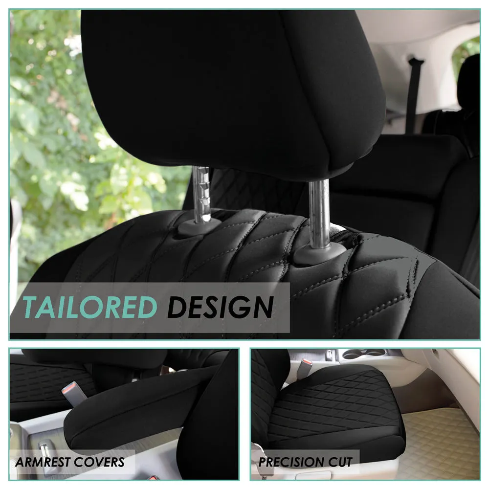 Honda Pilot 2016 - 2022 - Front Set Seat Covers - Black Ultraflex Neoprene