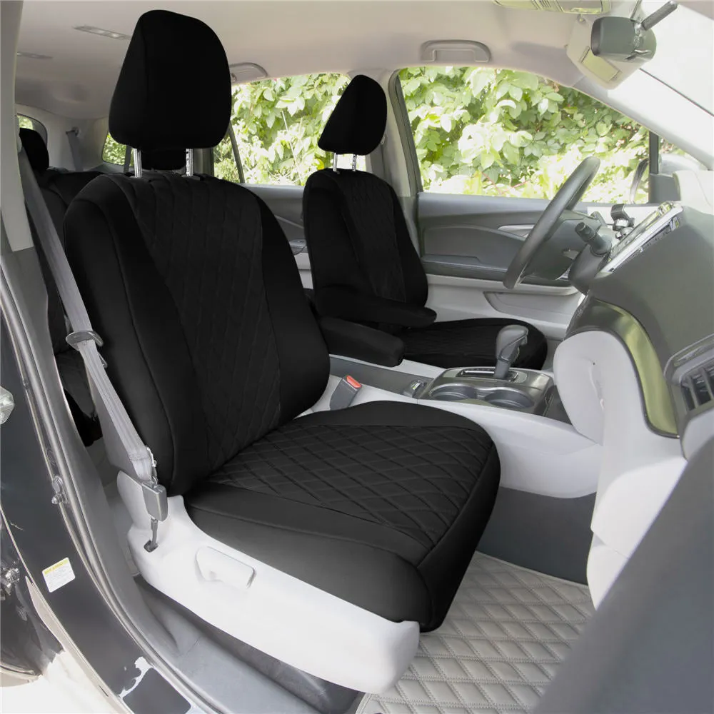 Honda Pilot 2016 - 2022 - Front Set Seat Covers - Black Ultraflex Neoprene