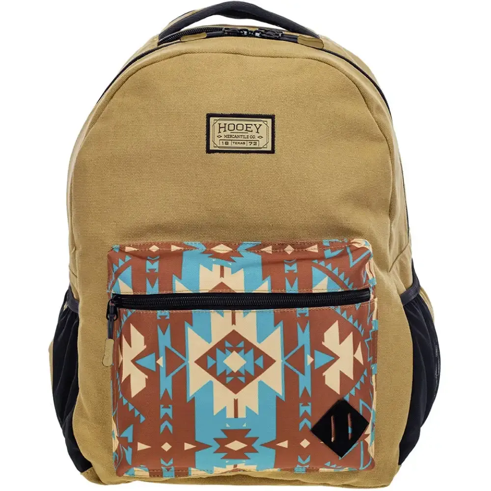 HOOey "Recess" Aztec Pocket (Tan/Turquoise/Red) - Backpack