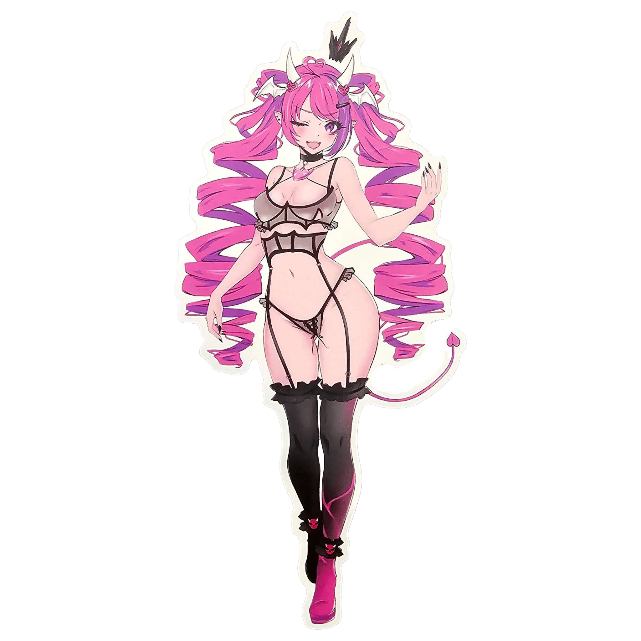 Ironmouse Demon Queen Lingerie Sticker