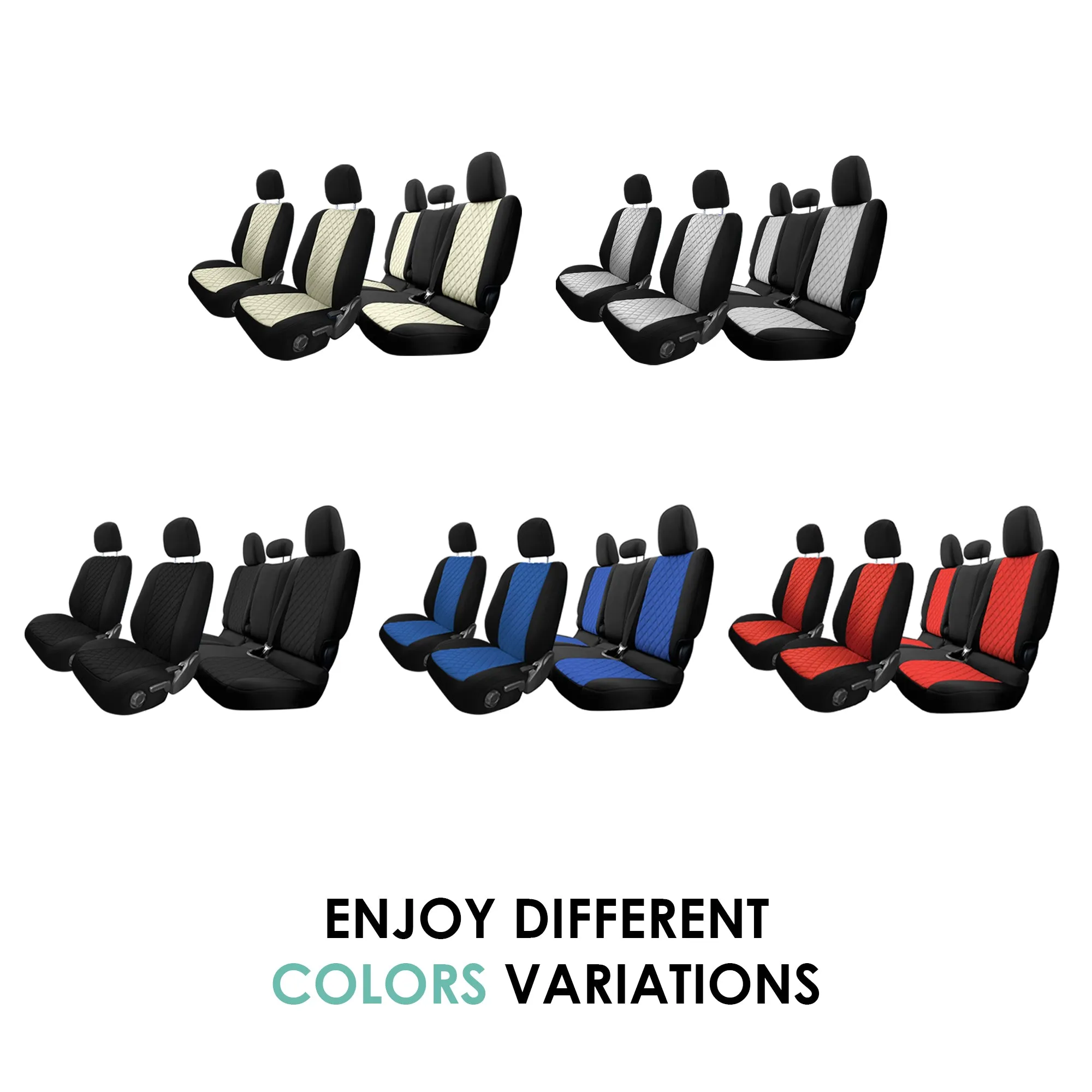 Jeep Gladiator JT 2020-2024  - Full Set Seat Covers - Gray Ultraflex Neoprene