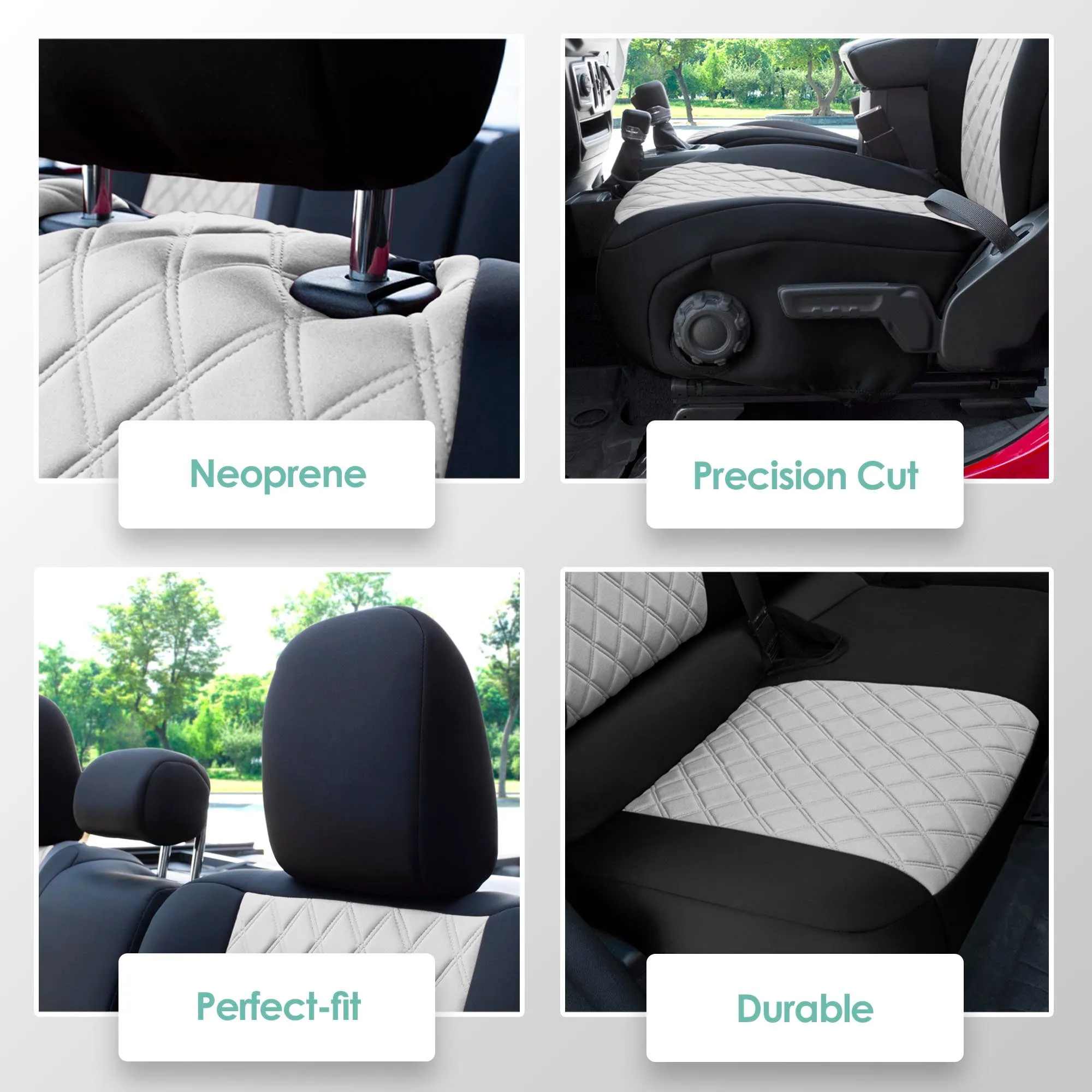 Jeep Gladiator JT 2020-2024  - Full Set Seat Covers - Gray Ultraflex Neoprene