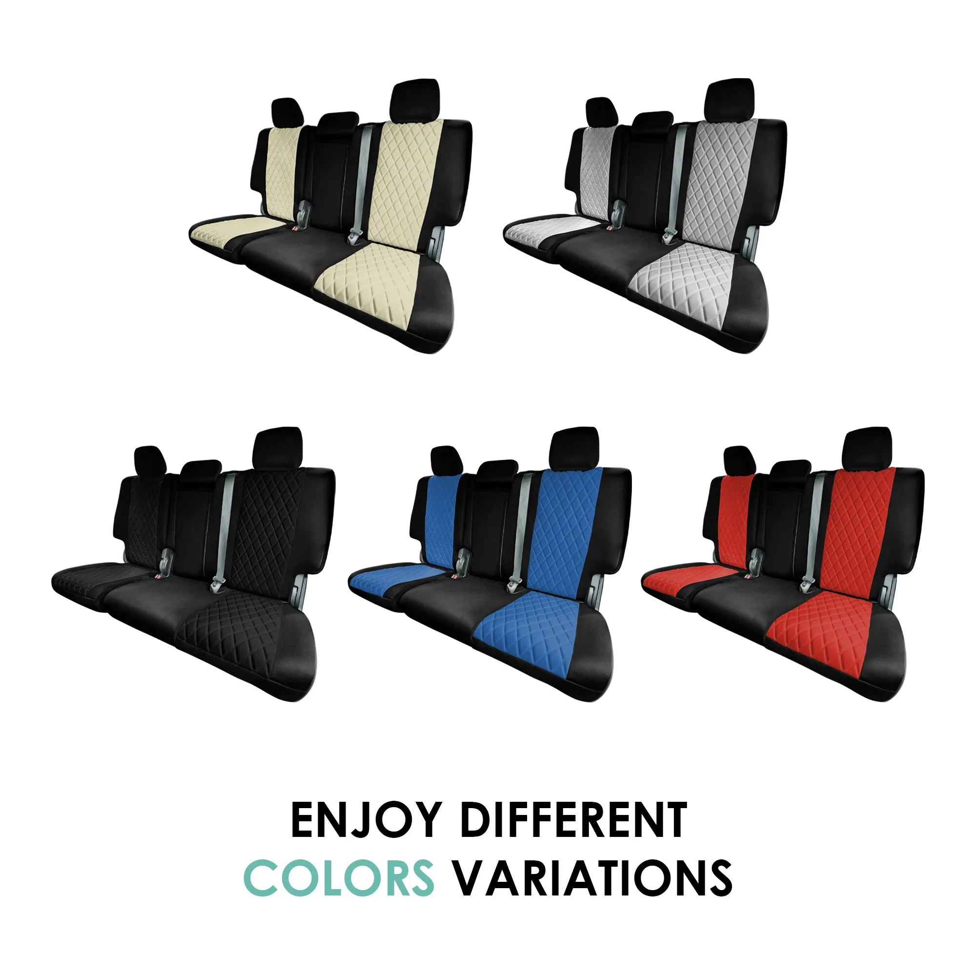 Jeep Grand Cherokee 2011 -2021 - Rear Set Seat Covers - Beige Ultraflex Neoprene