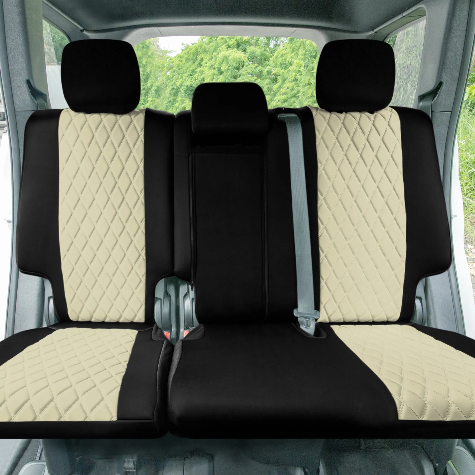 Jeep Grand Cherokee 2011 -2021 - Rear Set Seat Covers - Beige Ultraflex Neoprene