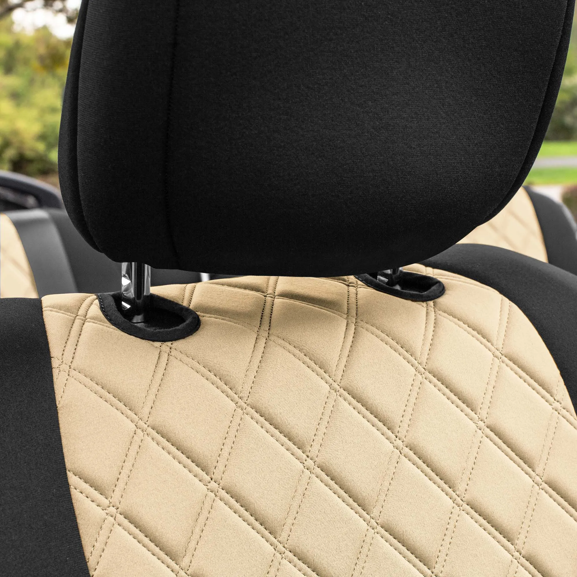 Jeep Wrangler JL 2018-2024 -  Front Set Seat Covers - Beige Ultraflex Neoprene