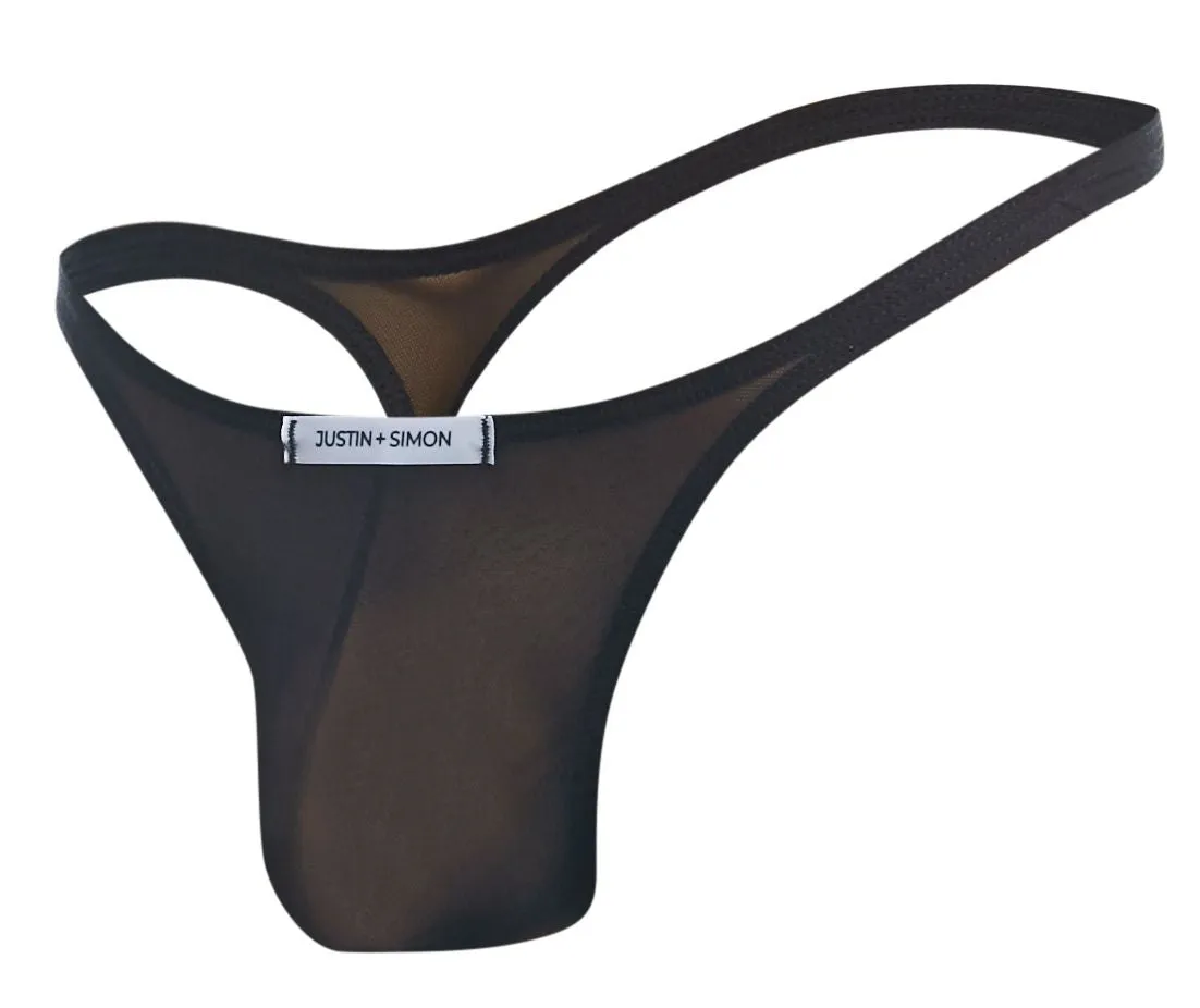 JUSTIN SIMON XSJ03 Classic Thongs Color Black Mesh