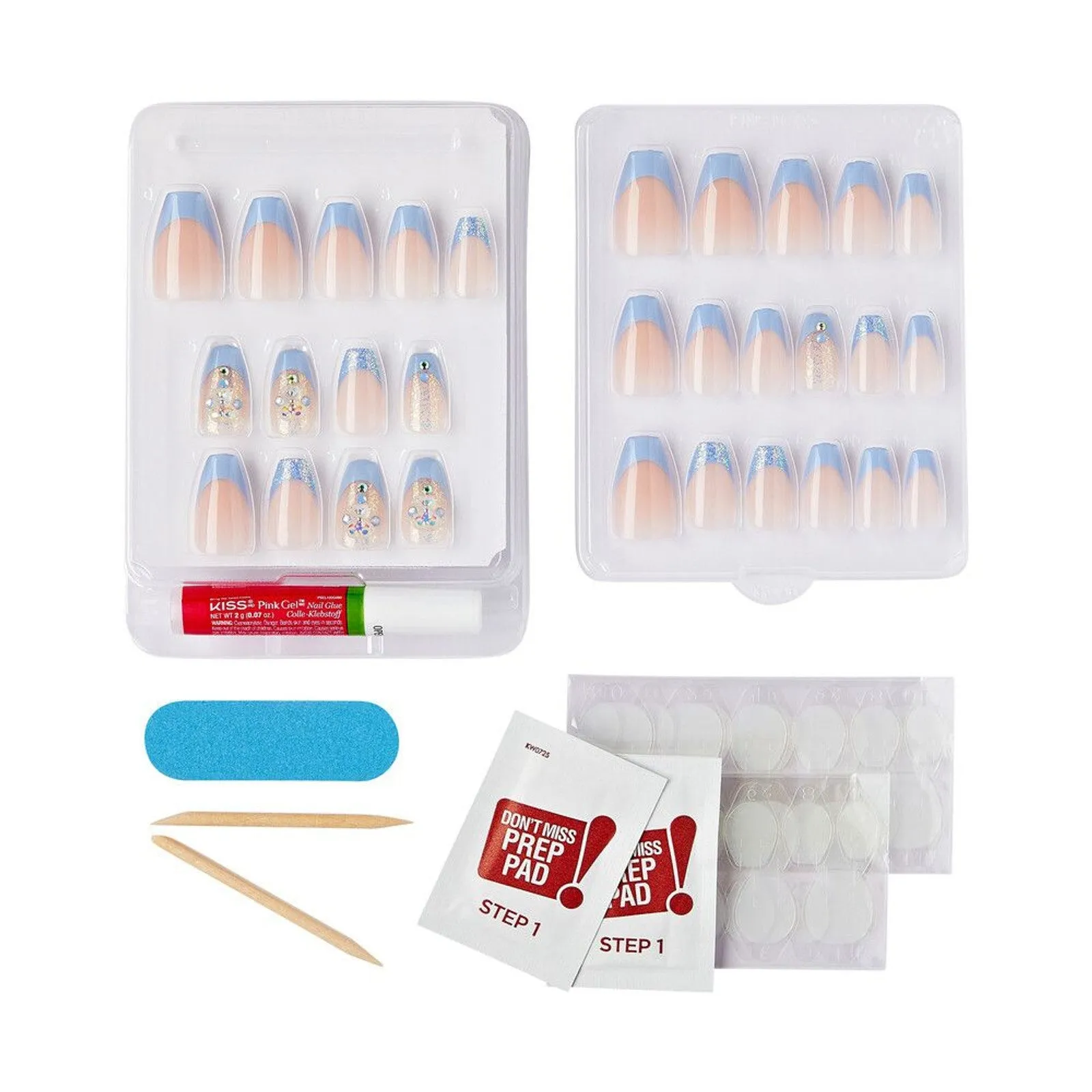 Kiss Majestic Dream Nails. 30 Reusable Sculpted Nails. Medium Length [MJ08]