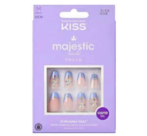 Kiss Majestic Dream Nails. 30 Reusable Sculpted Nails. Medium Length [MJ08]