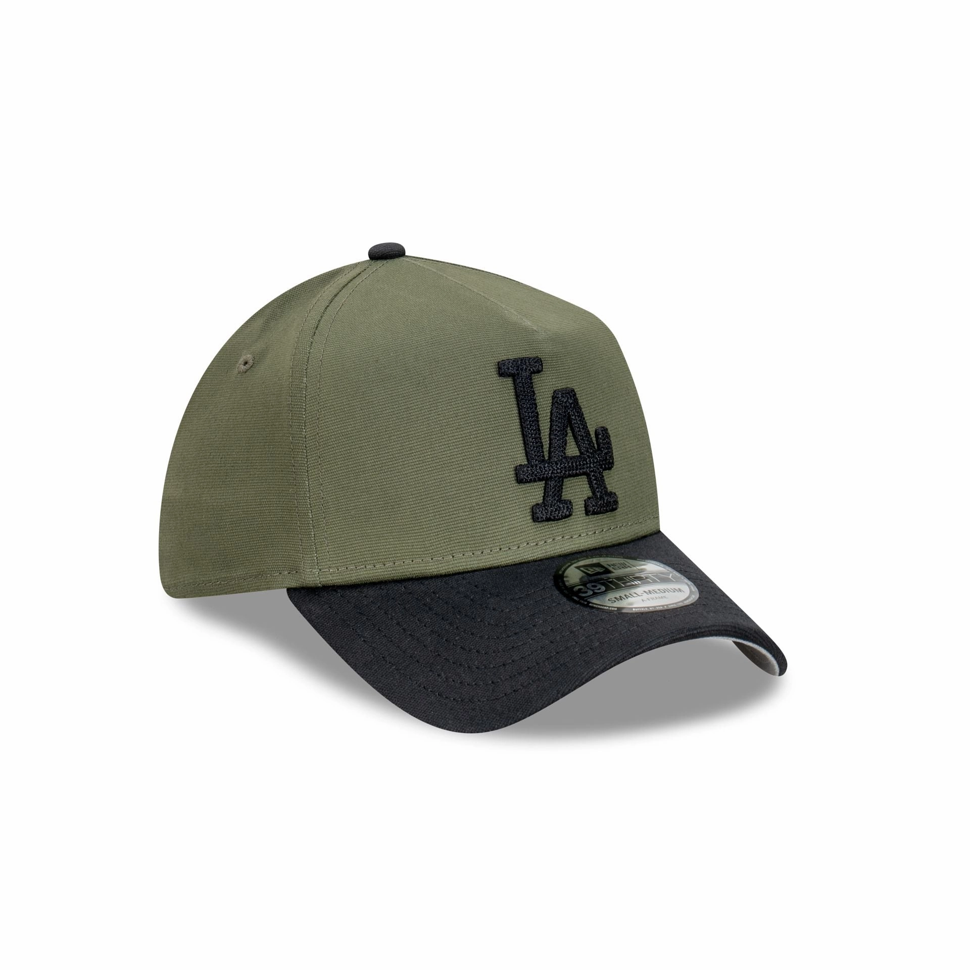 Los Angeles Dodgers New Olive Canvas Chainstitch 39THIRTY A-Frame™ Fitted