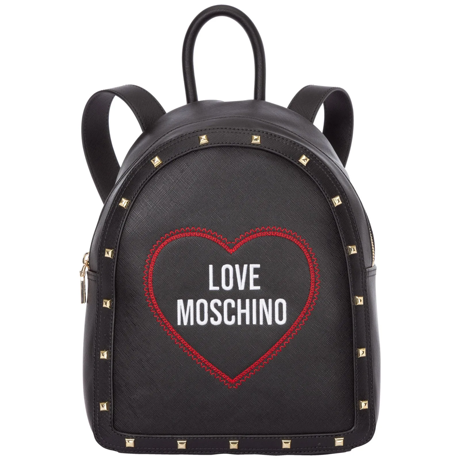 Love Moschino Stud Embellished Logo Embroidered Backpack