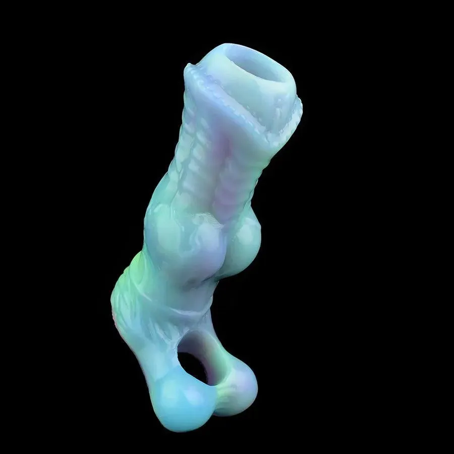 Luminous Silicone Knot Dick Sleeve