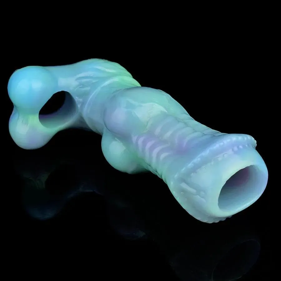 Luminous Silicone Knot Dick Sleeve