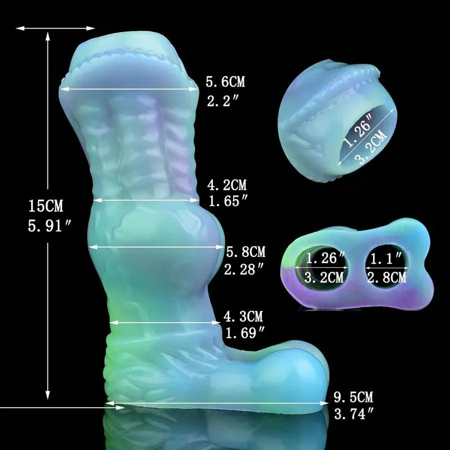 Luminous Silicone Knot Dick Sleeve