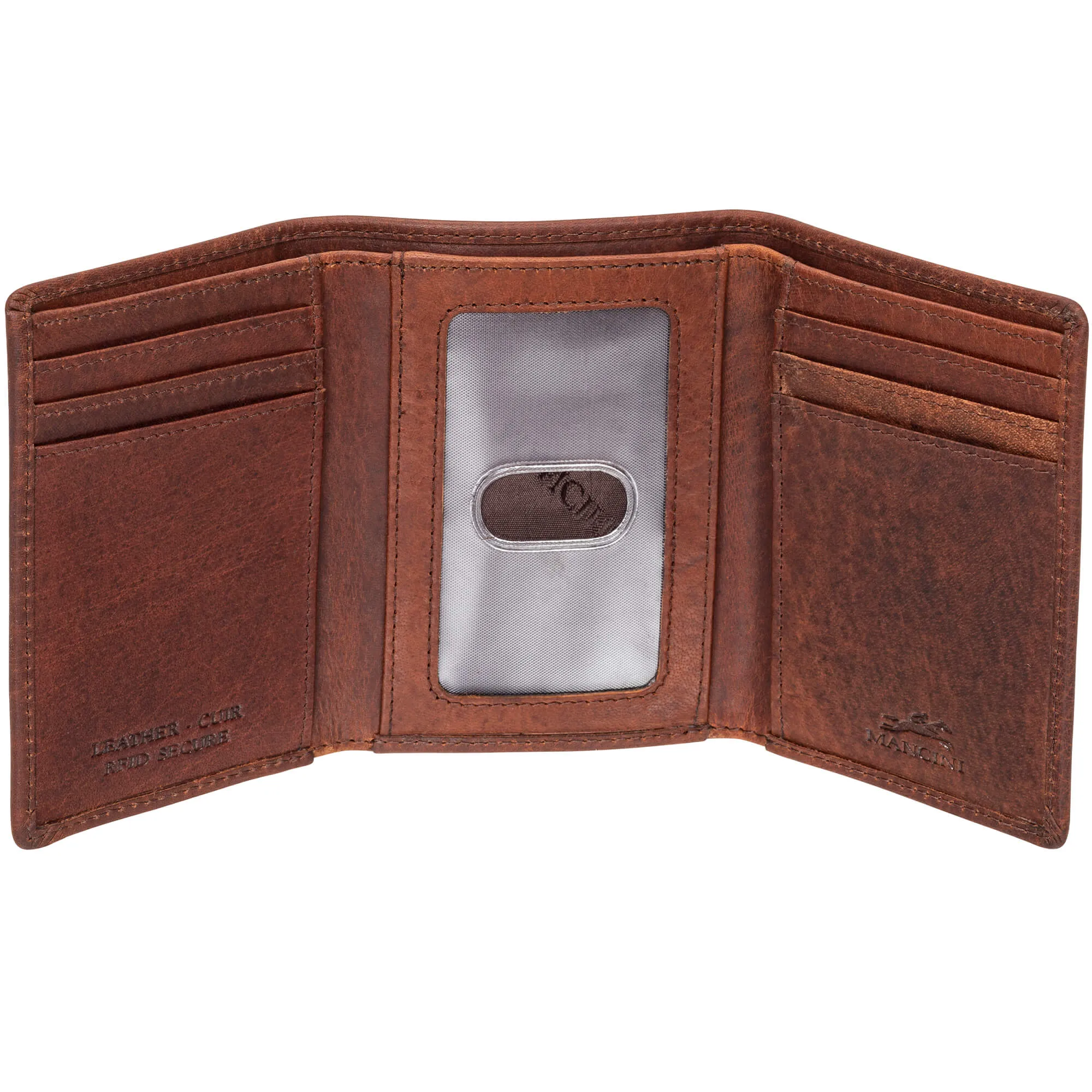 Mancini BUFFALO RFID Secure Trifold Wallet