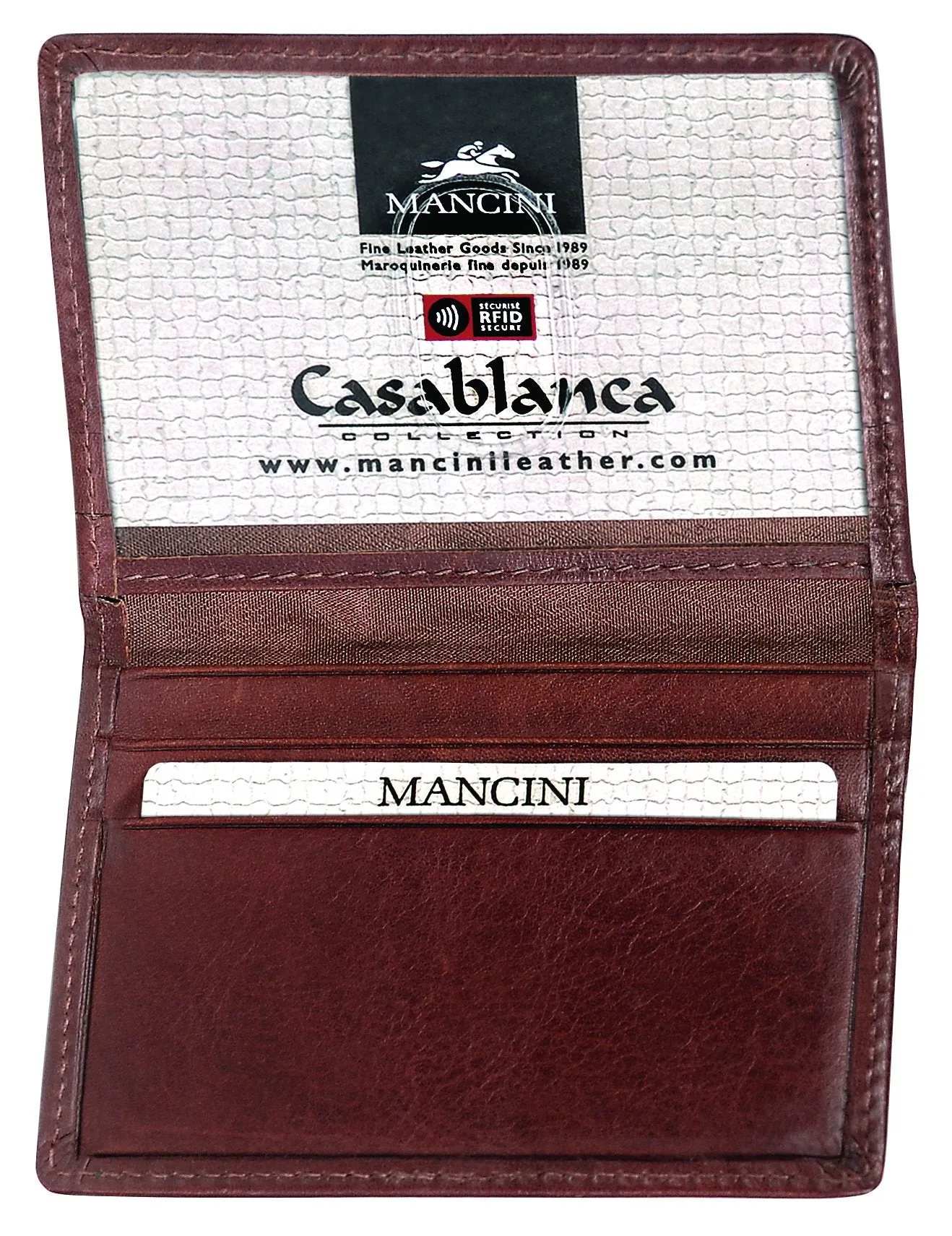 Mancini CASABLANCA Collection Men's Billfold with Removable Passcase (RFID Secure)
