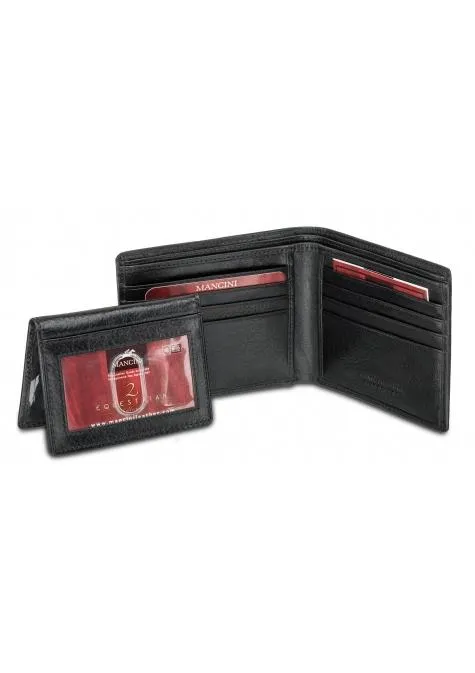 Mancini EQUESTRIAN-2 Men`s RFID Secure Billfold with Removable Passcase