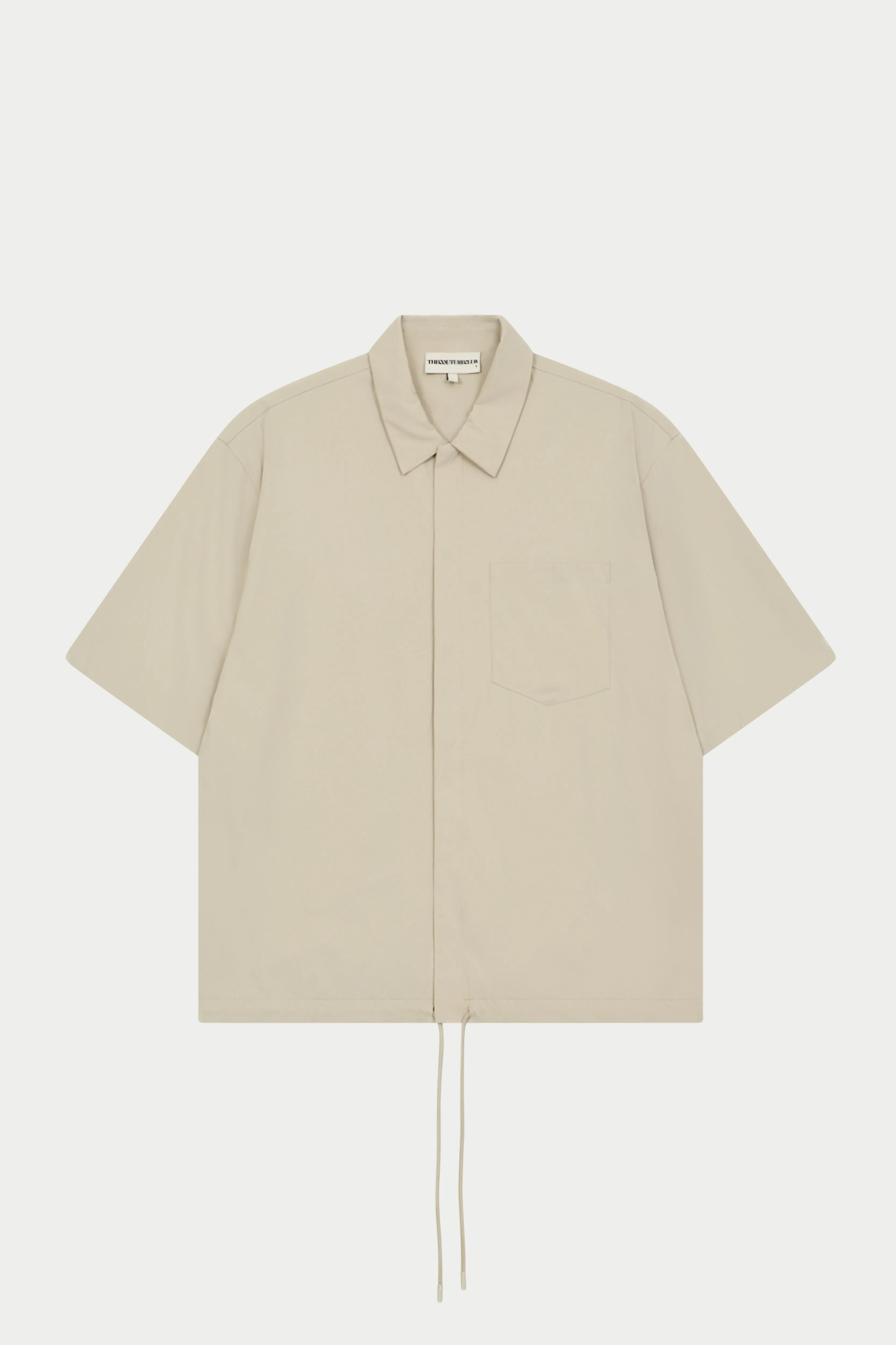 NYLON DRAWCORD SHIRT - GREY