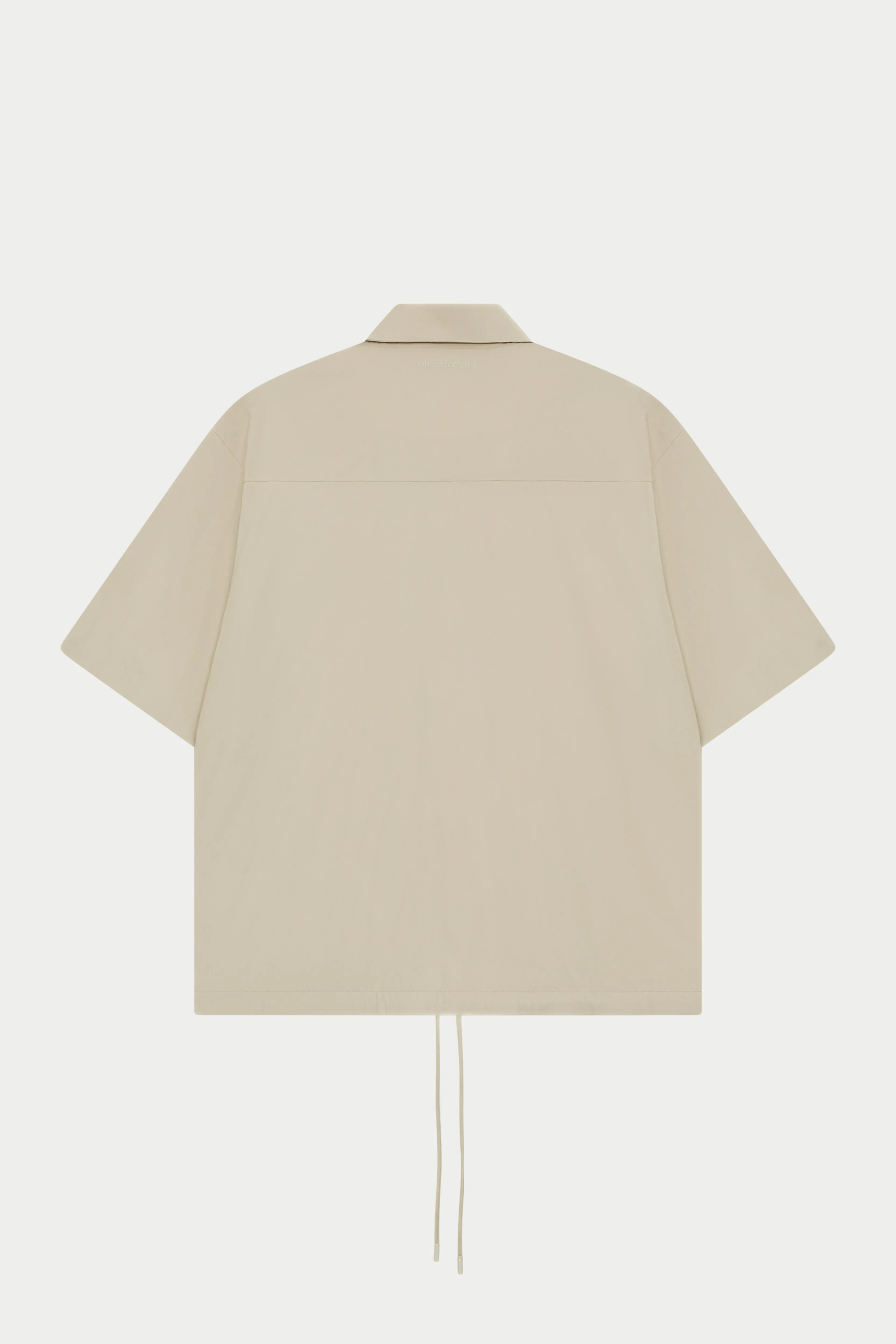 NYLON DRAWCORD SHIRT - GREY