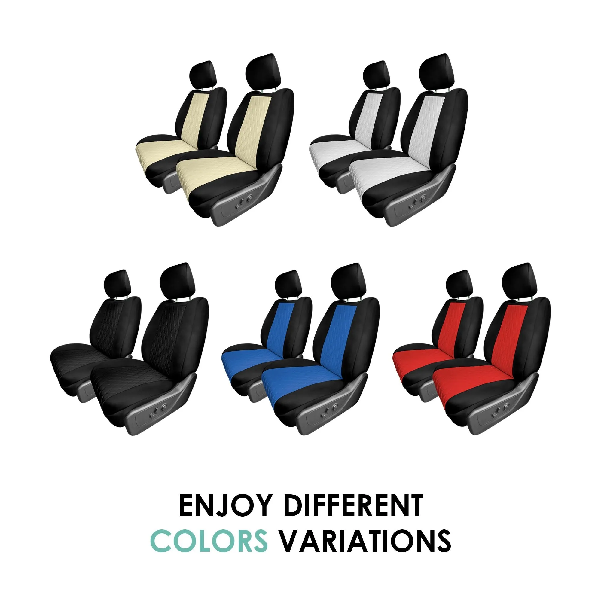 Ram 1500 2019-2024 - Front Set Seat Covers - Beige Ultraflex Neoprene
