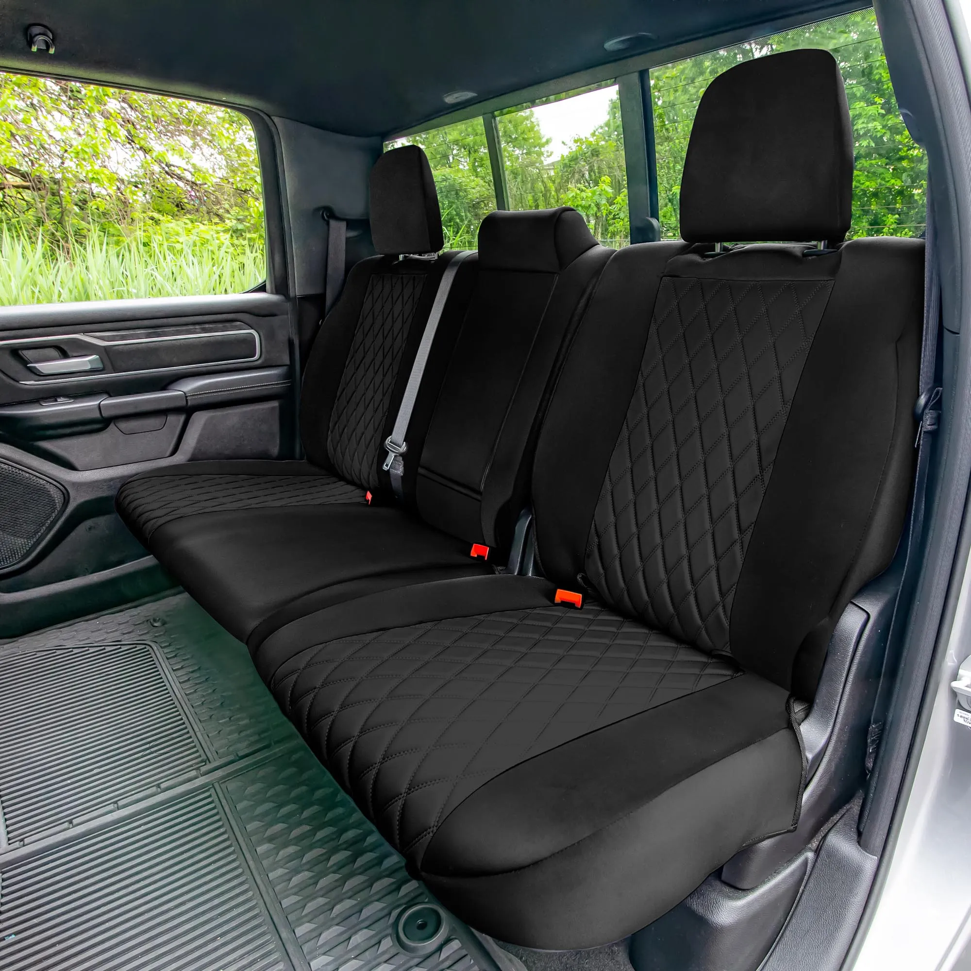 Ram 1500 2019-2024 - Full Set Seat Covers - Black Ultraflex Neoprene
