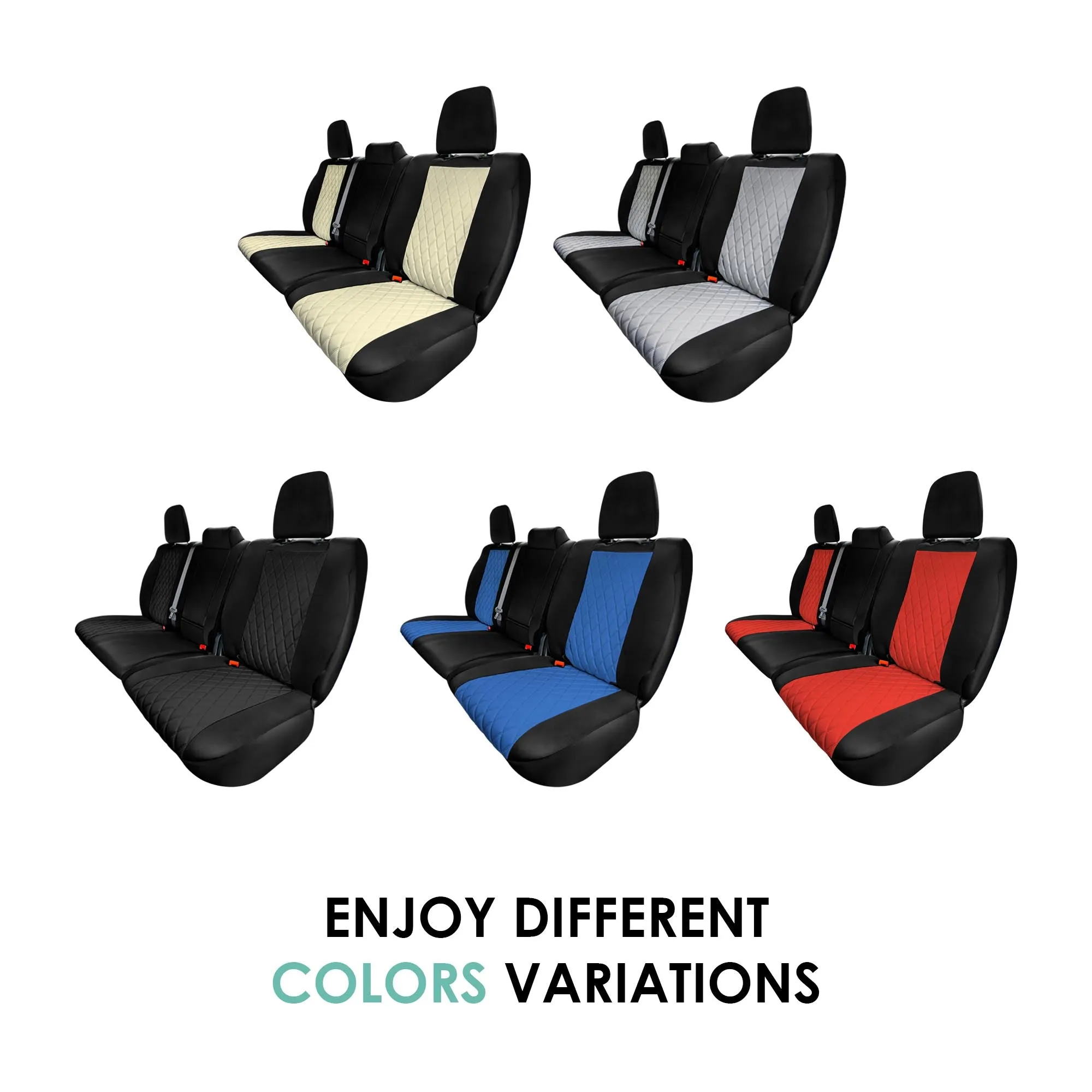 Ram 1500 2019-2024 - Rear Set Seat Covers - Gray Ultraflex Neoprene