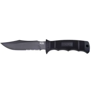 SOG Knife - Seal Pup Clip Point Fixed Partially Serrated Blade with Sheath | M37N-CP
