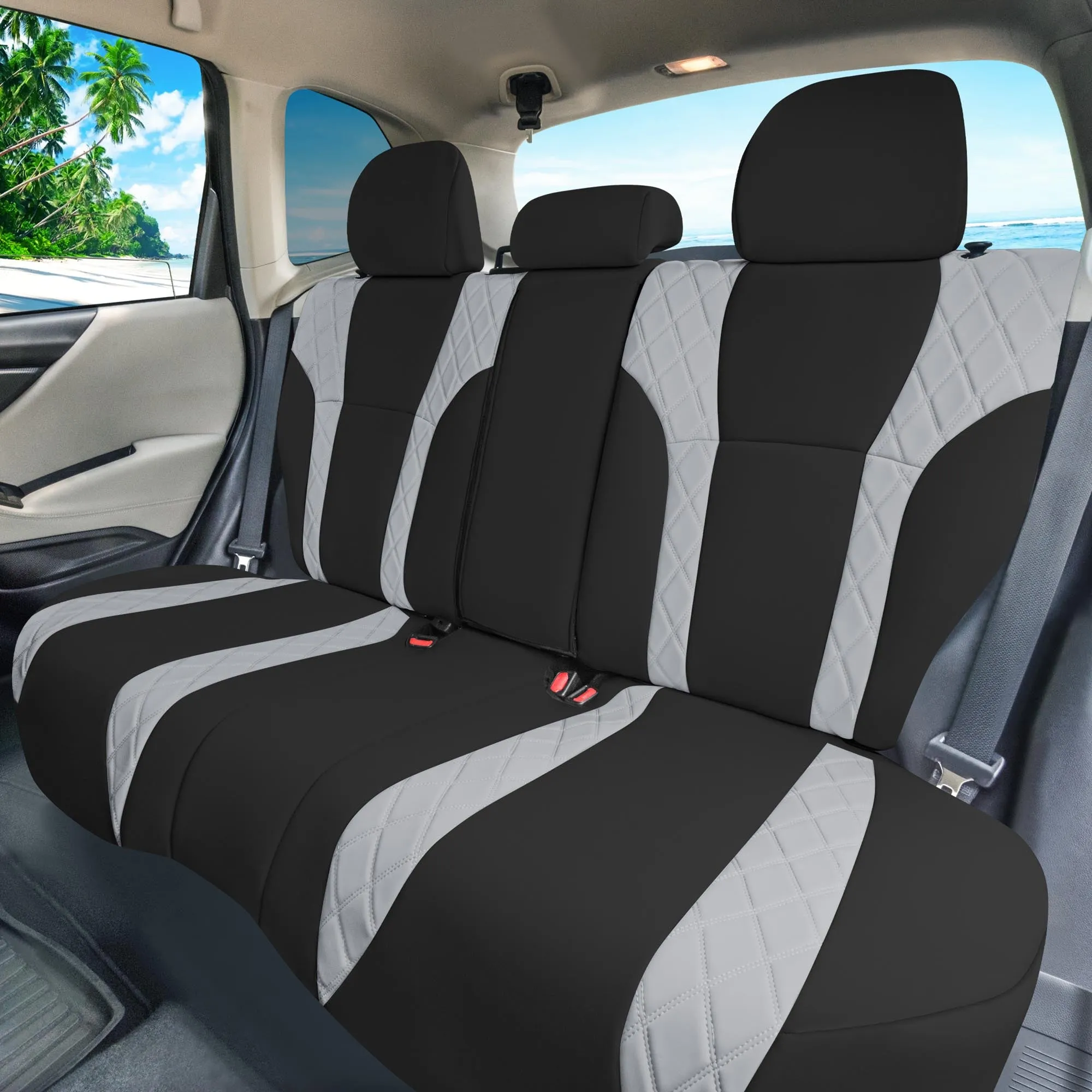 Subaru Forester 2019-2024 - Rear Set Seat Covers - Gray Ultraflex Neoprene